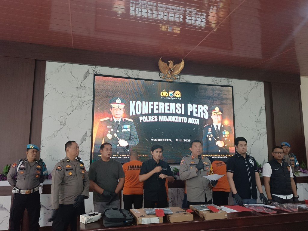 Pencuri Laptop di TK Little Camel Kota Mojokerto Diringkus Polisi
