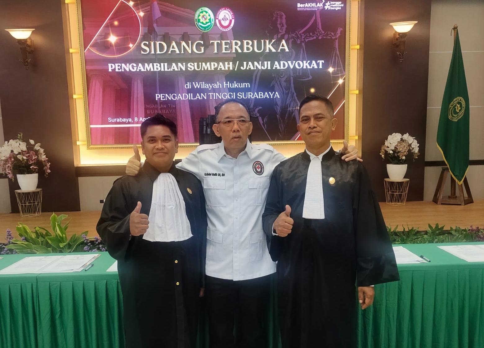 Hadi Purwanto kini memiliki kewenangan penuh untuk menjalankan Advokat yang Profesional dan Amanah 