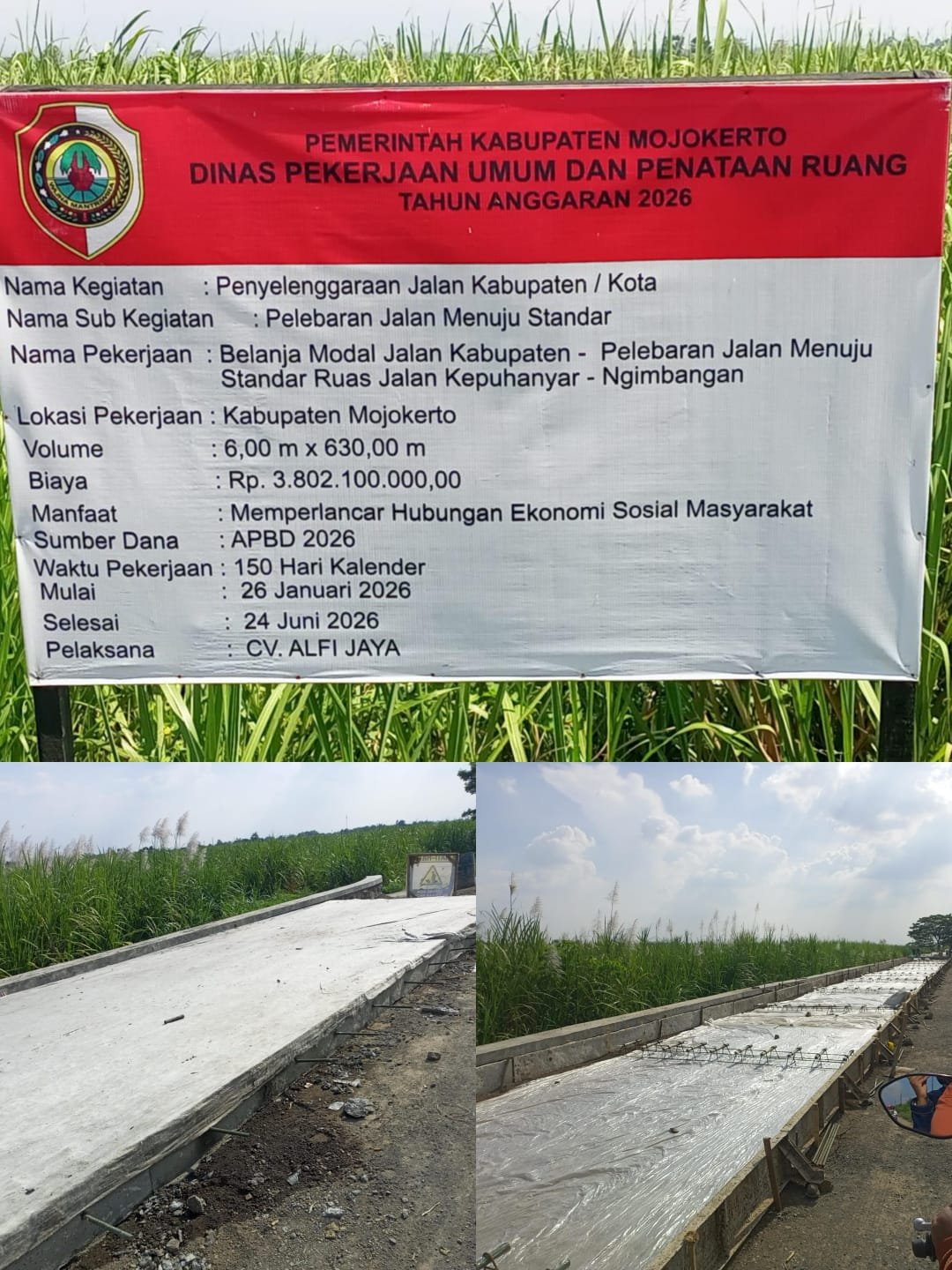Pelebaran Jalan Kepuhanyar–Ngimbangan Rampung, Dorong Konektivitas dan Ekonomi Warga Mojokerto Pelebaran Jalan Kepuhanyar–Ngimbangan Rampung, Dorong Konektivitas dan Ekonomi Warga Mojokerto