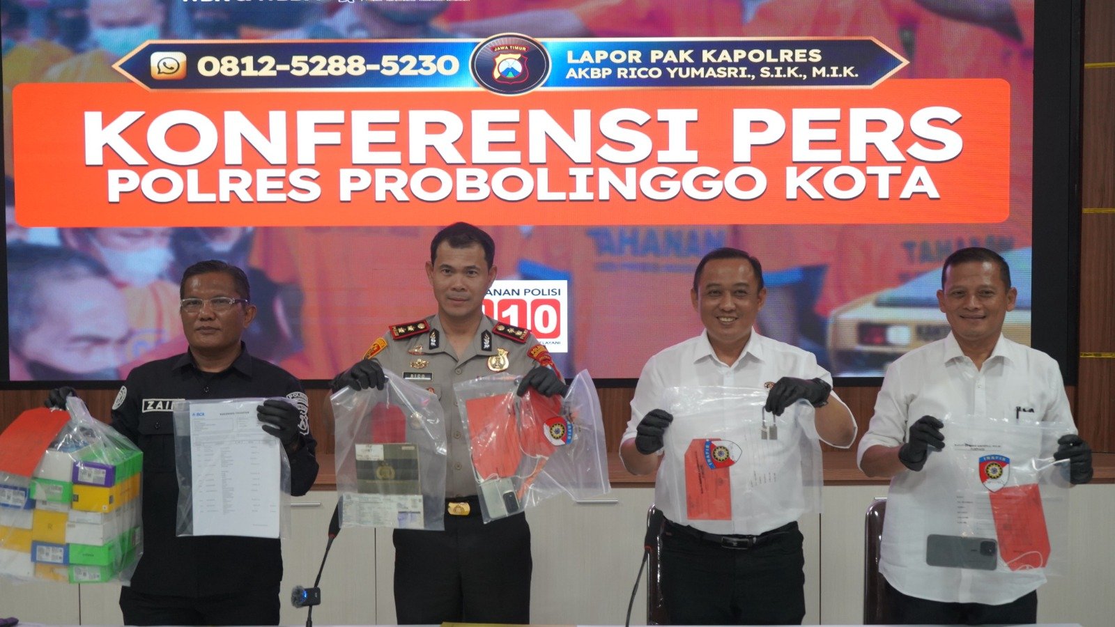 Polres Probolinggo Kota Amankan Komplotan Curanmor dan Pembobol Konter Polres Probolinggo Kota Amankan Komplotan Curanmor dan Pembobol Konter