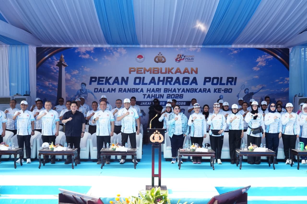 Menpora Erick Thohir Apresiasi Pekan Olahraga Polri 2026: Makin Banyak Event Olahraga, Makin Baik untuk Bangsa Menpora Erick Thohir Apresiasi Pekan Olahraga Polri 2026: Makin Banyak Event Olahraga, Makin Baik untuk Bangsa