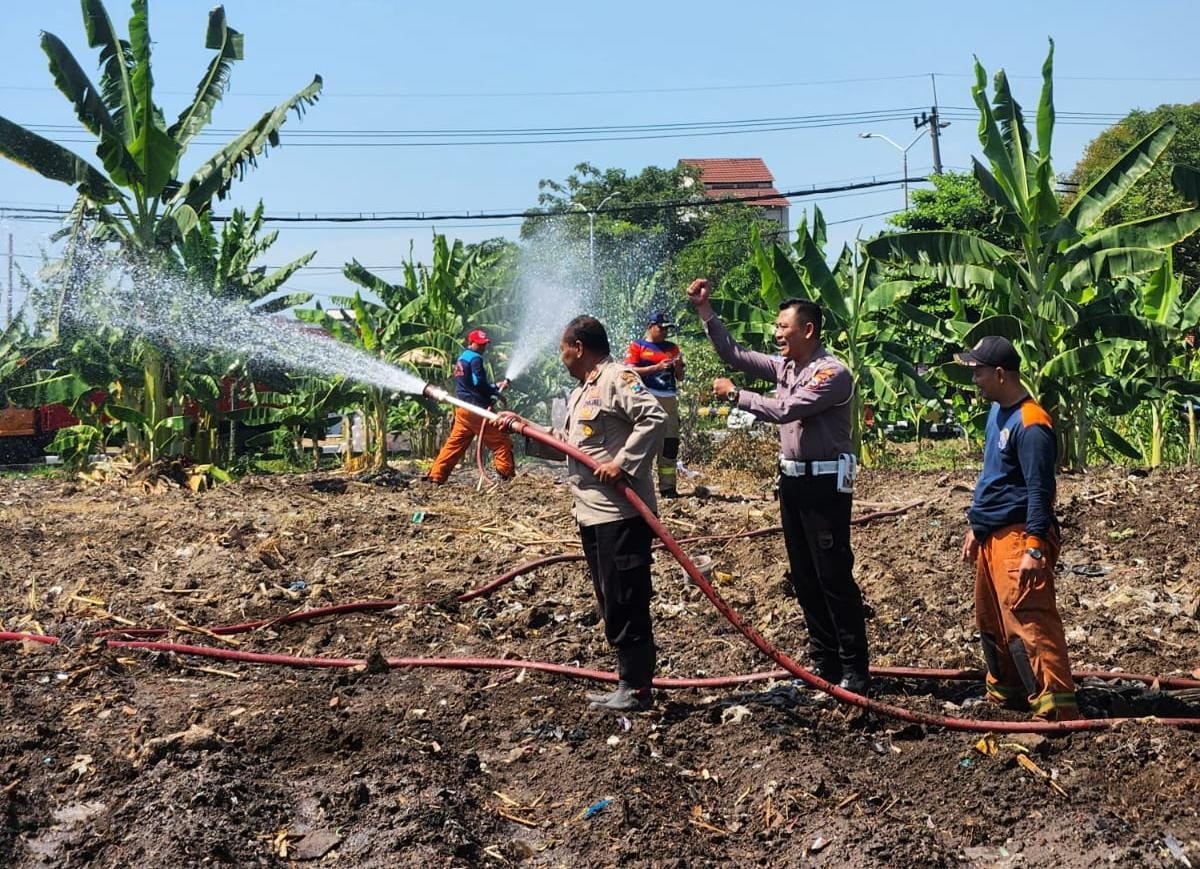 Hadapi Kemarau, Polres Pelabuhan Tanjungperak Siram Lahan Jagung Ketahanan Pangan Hadapi Kemarau, Polres Pelabuhan Tanjungperak Siram Lahan Jagung Ketahanan Pangan