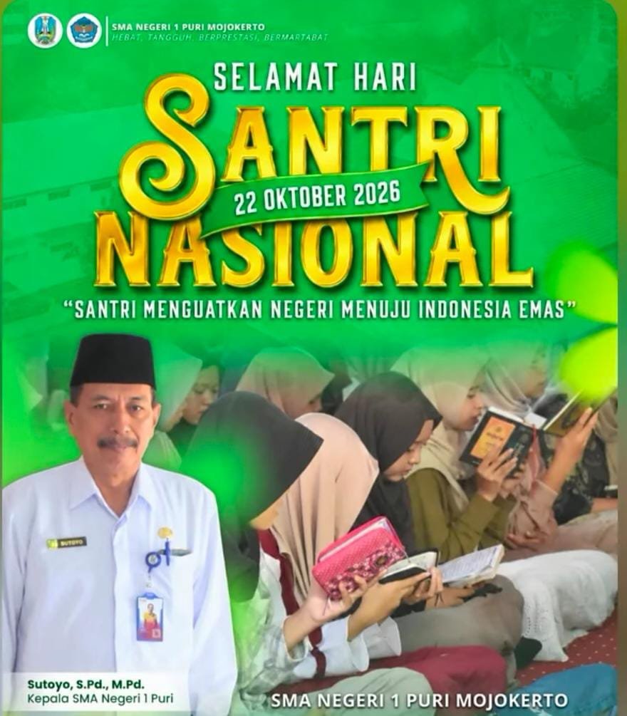 SMA Negeri 1 Puri Mojokerto Peringati Hari Santri Nasional 2026, Tanamkan Semangat Religius dan Cinta Tanah Air SMA Negeri 1 Puri Mojokerto Peringati Hari Santri Nasional 2026, Tanamkan Semangat Religius dan Cinta Tanah Air