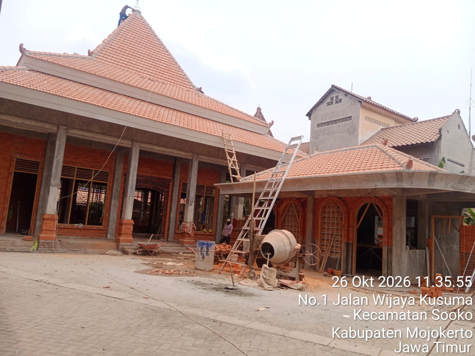 Pembangunan Masjid Sekretariat DPRD Kabupaten Mojokerto Capai 80 Persen, Anggaran Rp1,48 Miliar